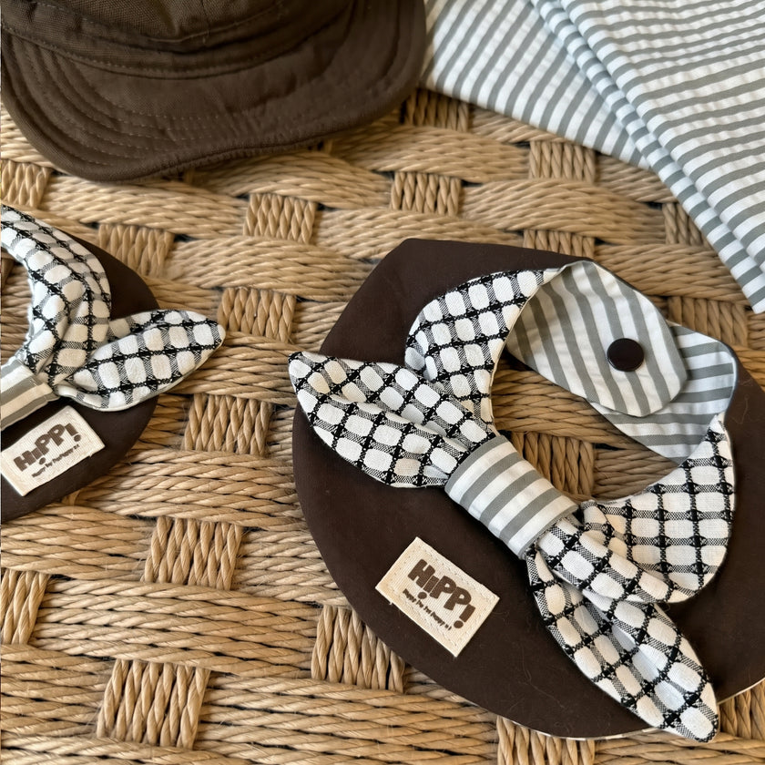 Petalure Studio | Artisan Vintage Bow Tie Bib - Dapper Storybook Muse