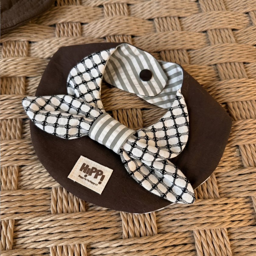 Petalure Studio | Artisan Vintage Bow Tie Bib - Dapper Storybook Muse