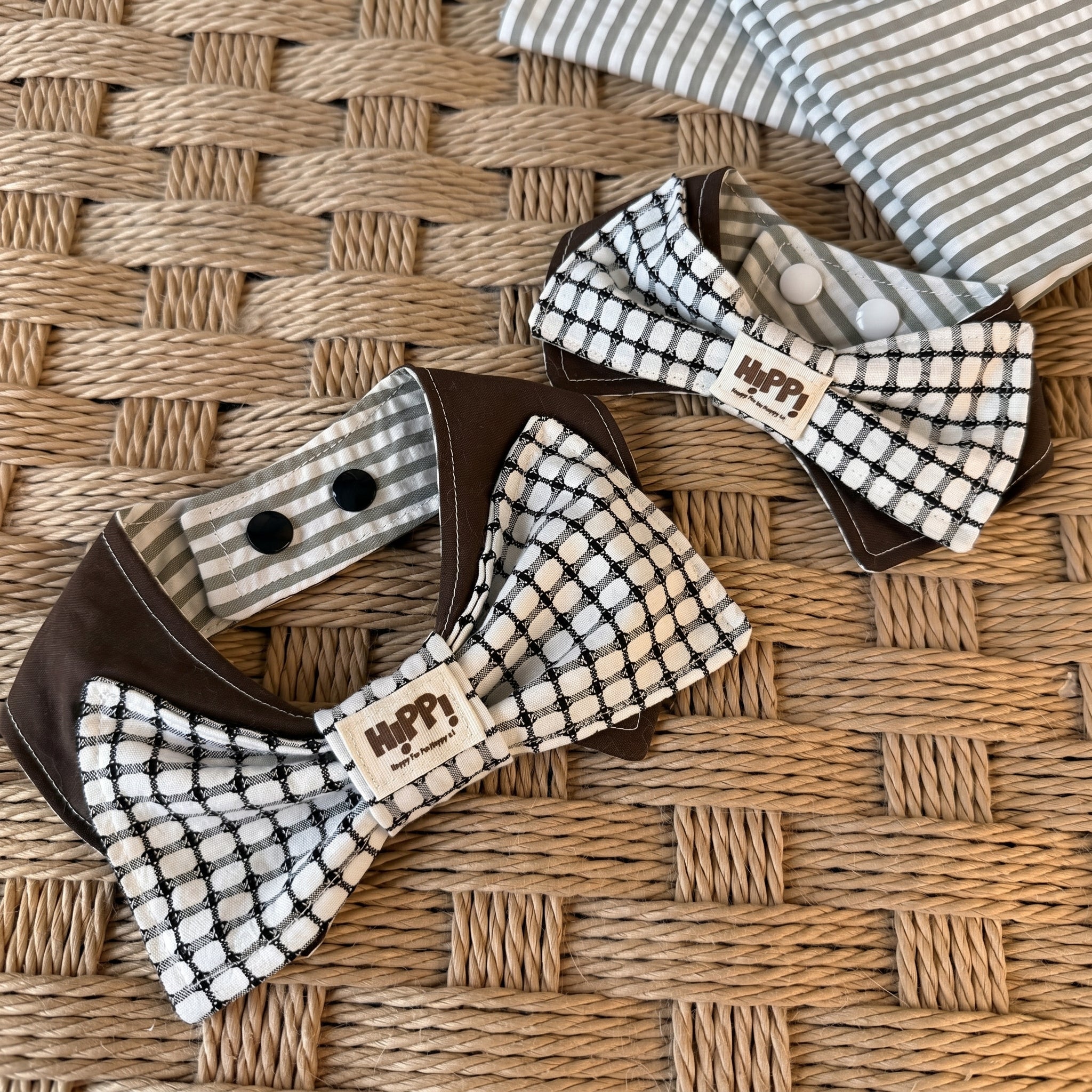 Petalure Studio | Artisan Vintage Checkered Bib - Dog Costume & Photography Prop