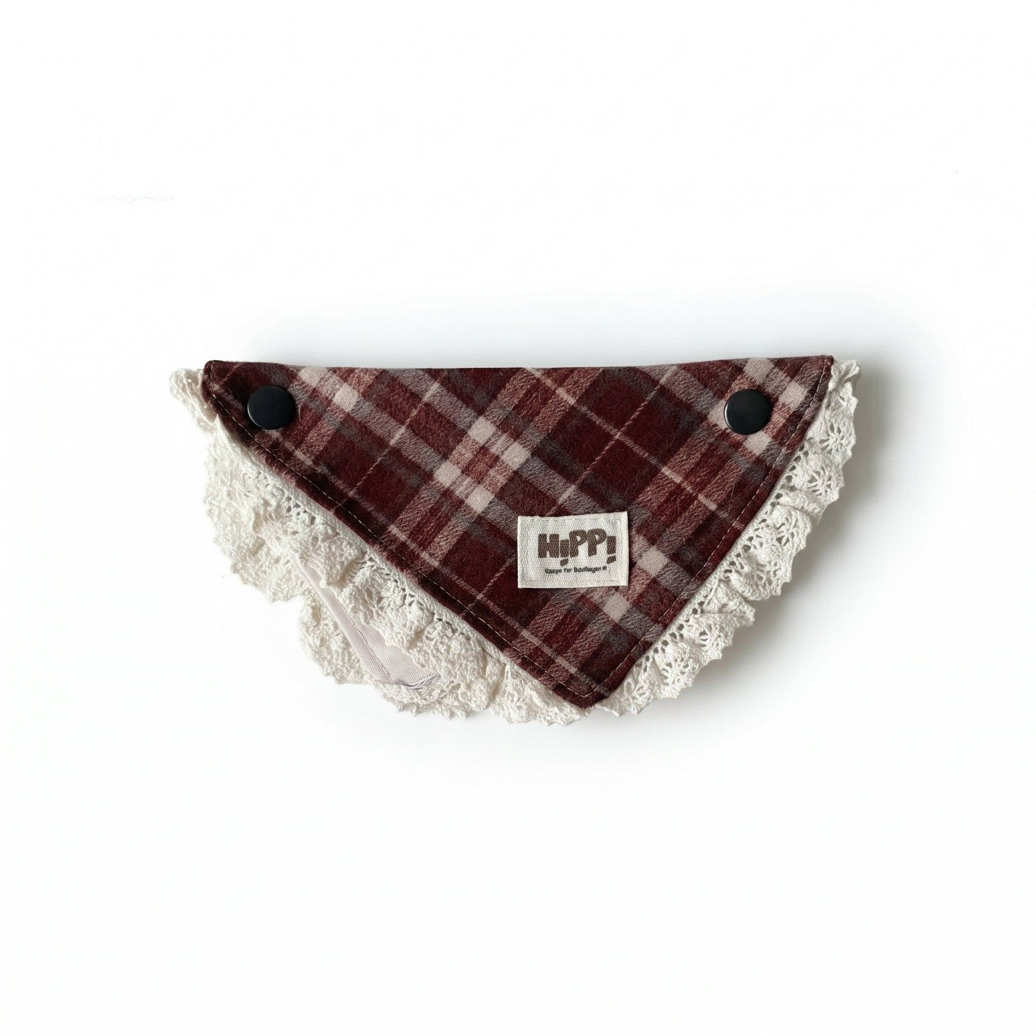 Petalure Studio | Artisan Tartan Lace Bib & Bandana - Festive British Muse