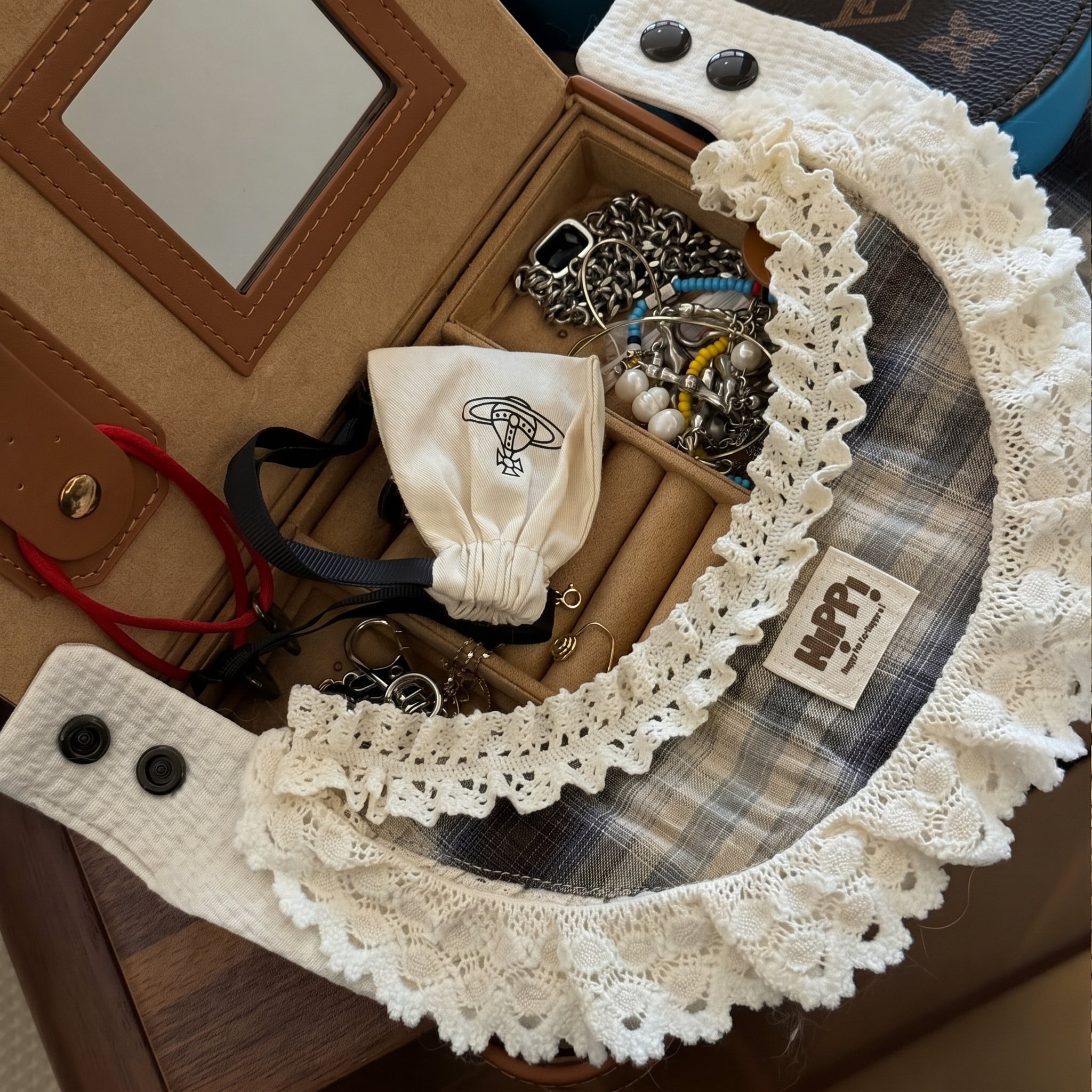 Petalure Studio | Artisan Caramel Lolita Bib - Vintage Storybook Muse