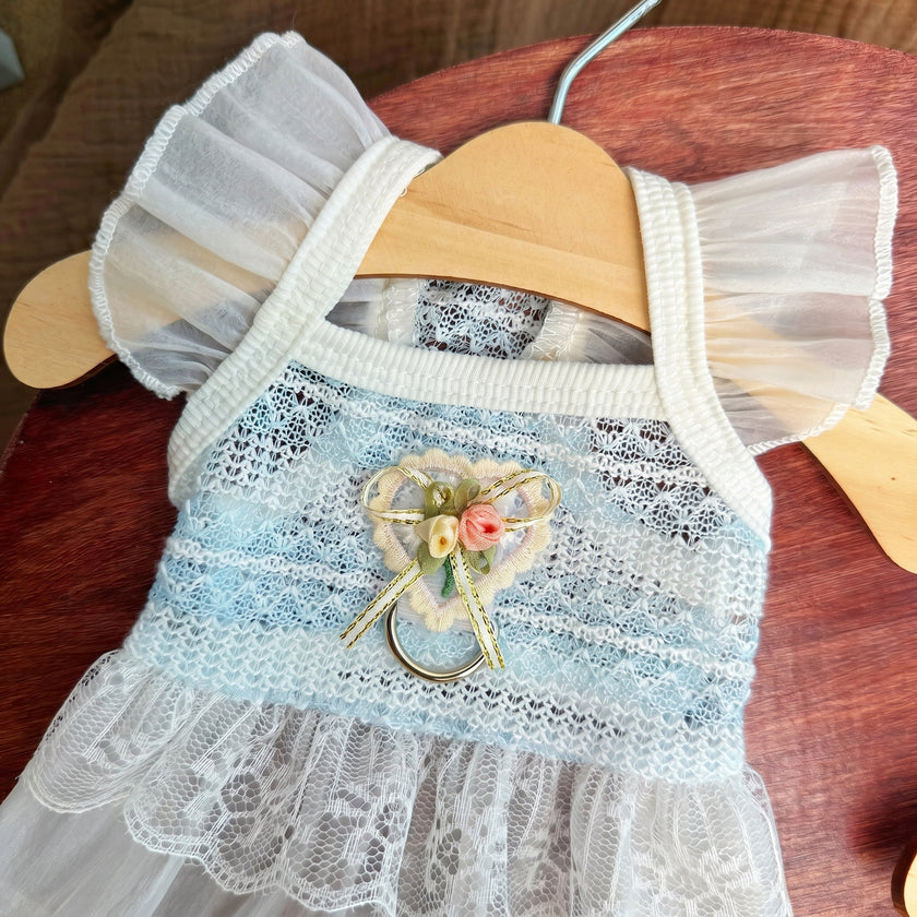 Petalure Studio | Artisan Summer Lace Fairy Dress - Flutter Sleeve Muse