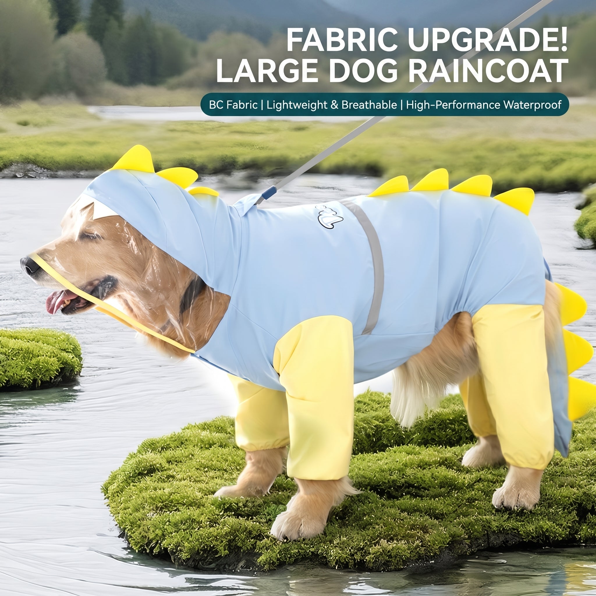 Petalure Studio | Artisan Dino Dog Raincoat - The Adventure Muse