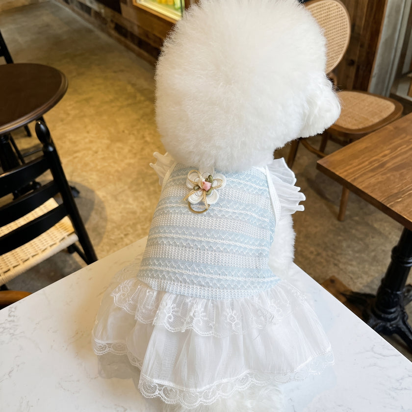 Petalure Studio | Artisan Summer Lace Fairy Dress - Flutter Sleeve Muse