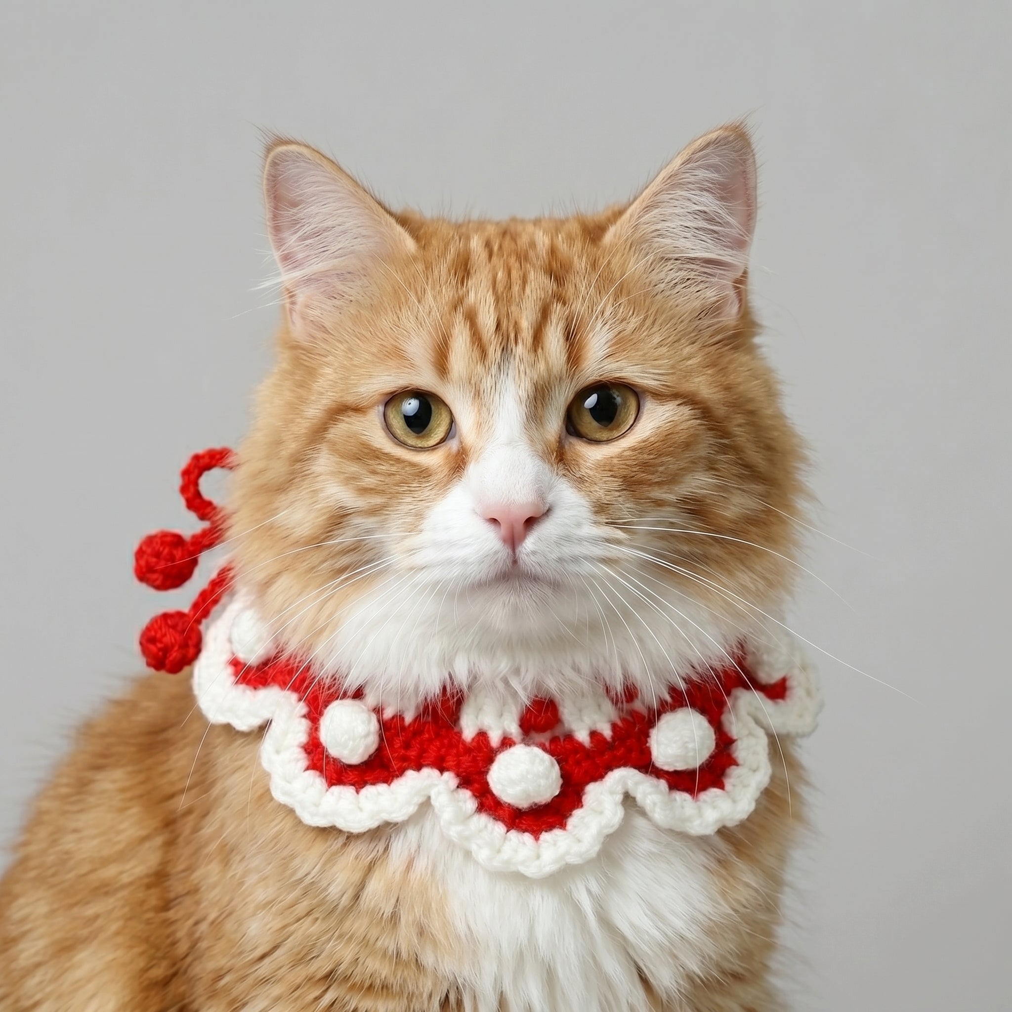 Petalure Studio | Artisan Hand-Knit Floral Ruffle Collar - Whimsical Holiday Keepsake