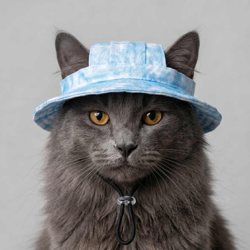 Petalure Studio | Artisan Tie-Dye Sun Bucket Hat - Whimsical Summer Muse