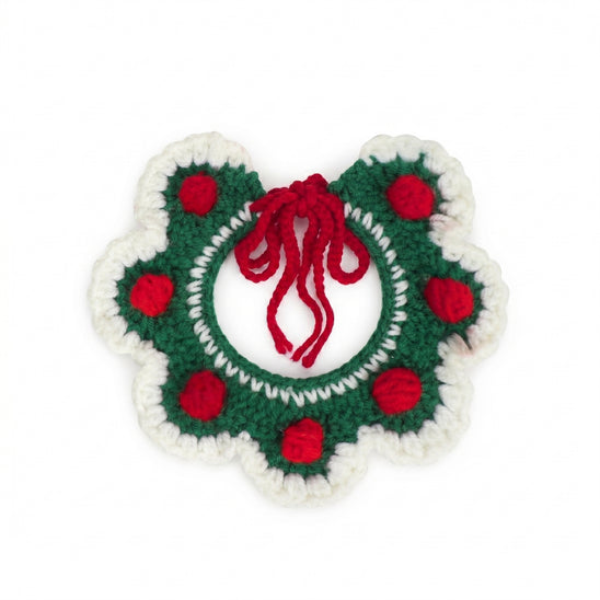 Petalure Studio | Artisan Hand-Knit Floral Ruffle Collar - Whimsical Holiday Keepsake