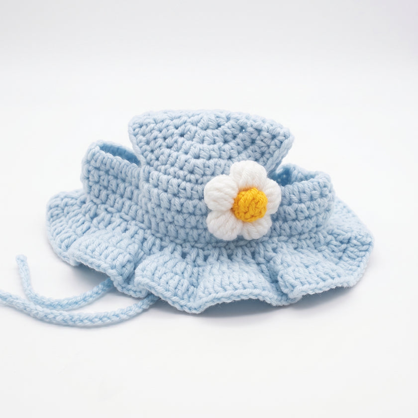 Petalure Studio | Artisan Hand-Knit Whimsical Bonnet - Main Character Energy