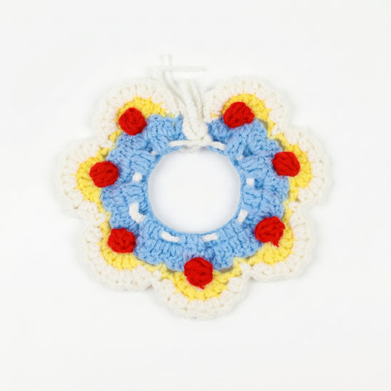 Petalure Studio | Artisan Hand-Knit Floral Ruffle Collar - Whimsical Holiday Keepsake