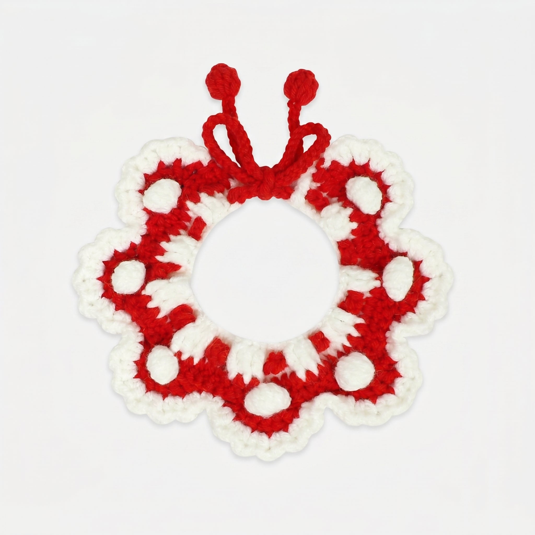 Petalure Studio | Artisan Hand-Knit Floral Ruffle Collar - Whimsical Holiday Keepsake