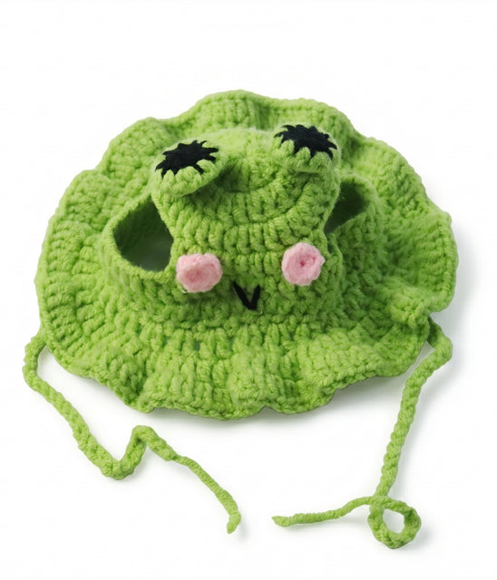 Petalure Studio | Artisan Hand-Knit Whimsical Bonnet - Main Character Energy