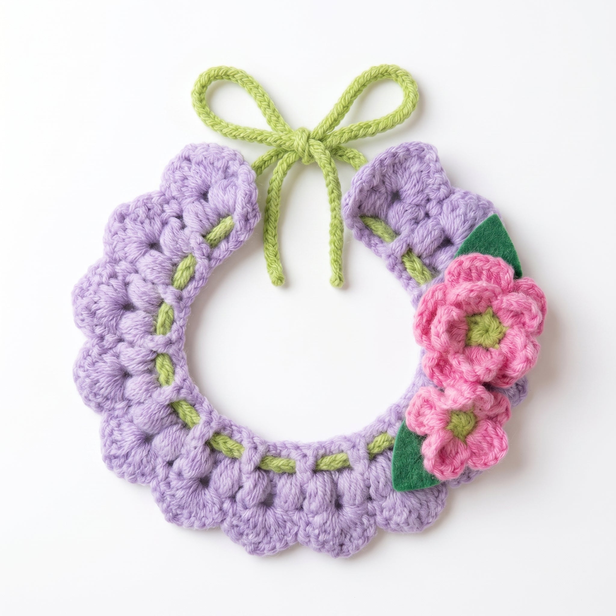 Petalure Studio | Artisan Hand-Knit Sun-Drenched Floral Collar - Whimsical Spring Muse