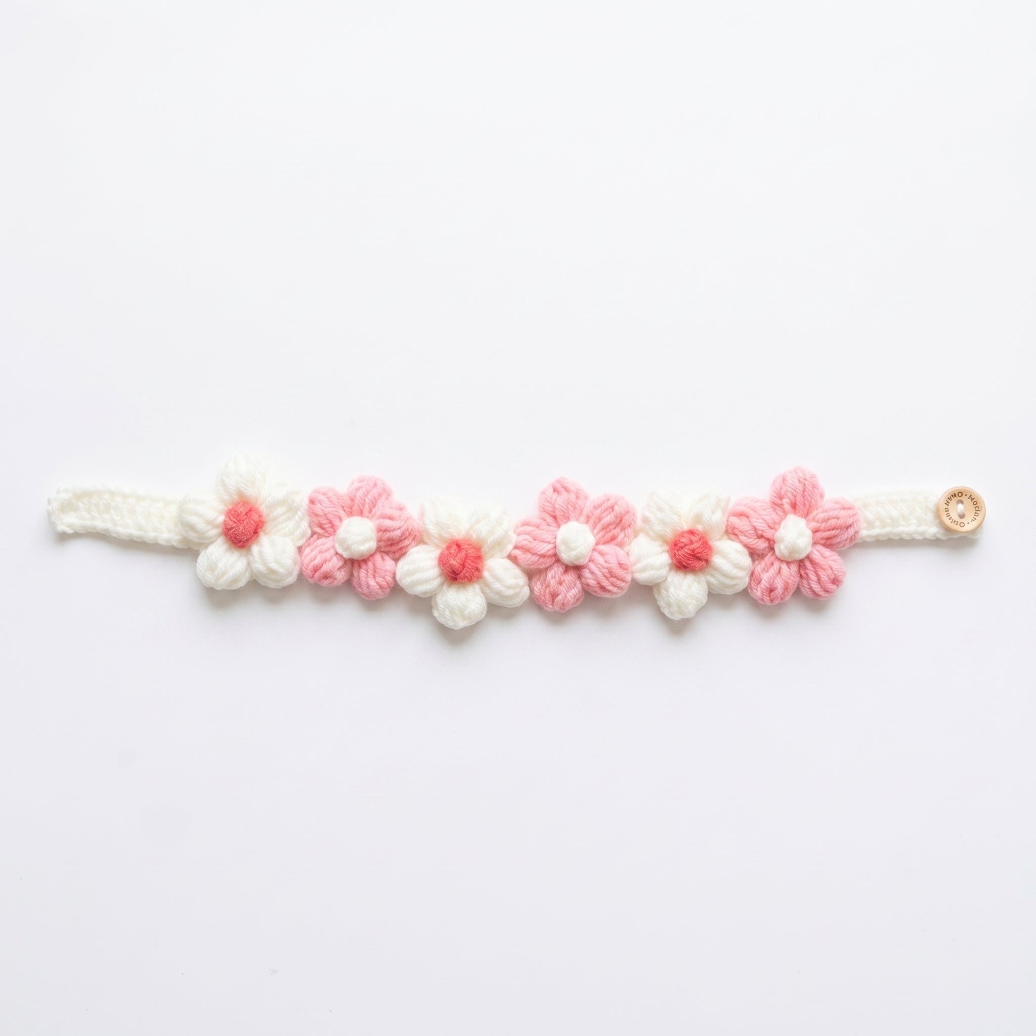 Petalure Studio | Artisan Hand-Knit Puff-Bloom Collar - Whimsical Spring Muse