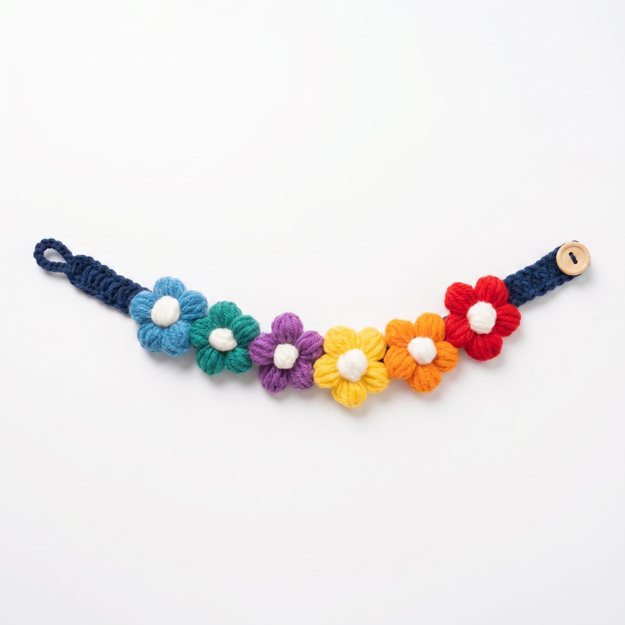 Petalure Studio | Artisan Hand-Knit Puff-Bloom Collar - Whimsical Spring Muse