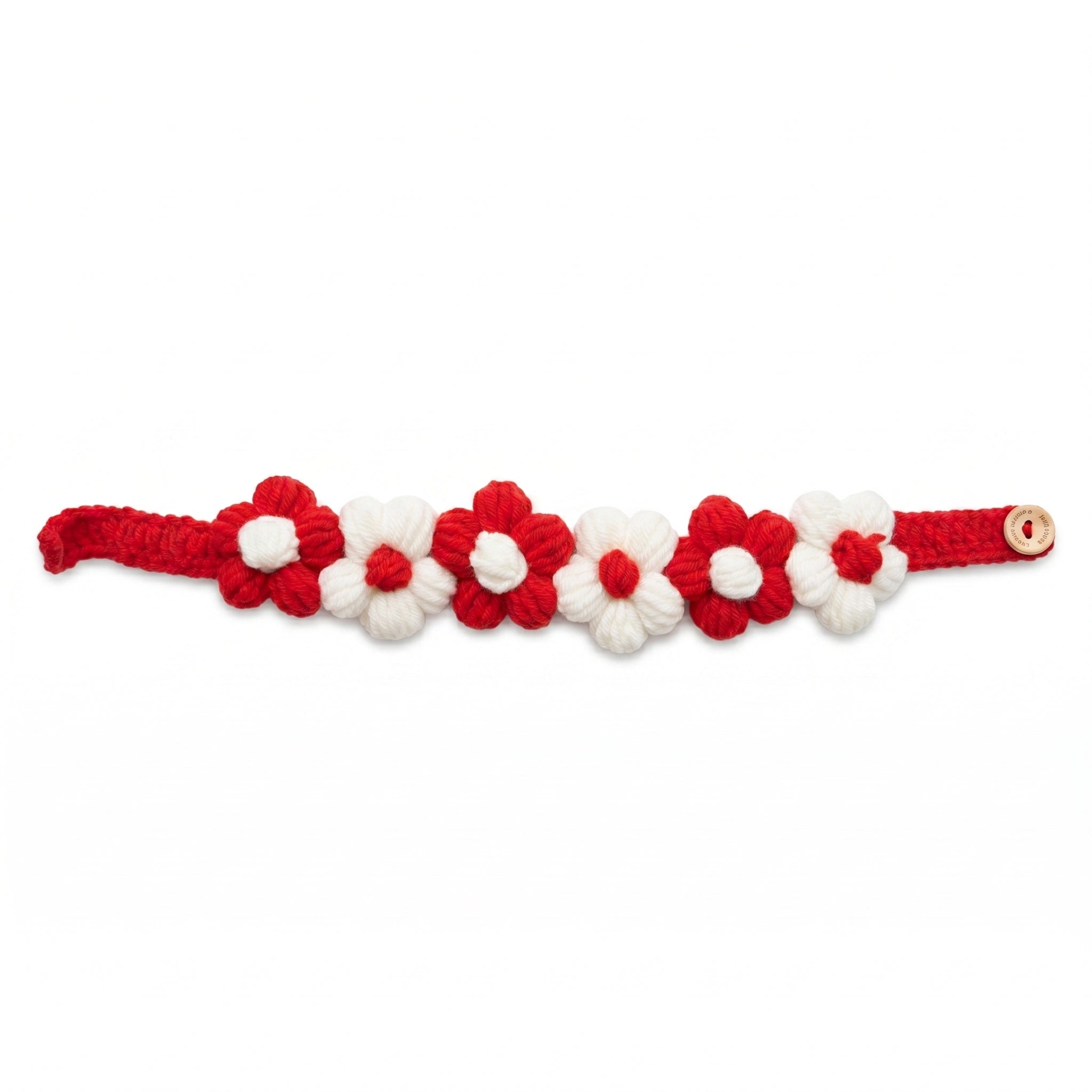 Petalure Studio | Artisan Hand-Knit Puff-Bloom Collar - Whimsical Spring Muse