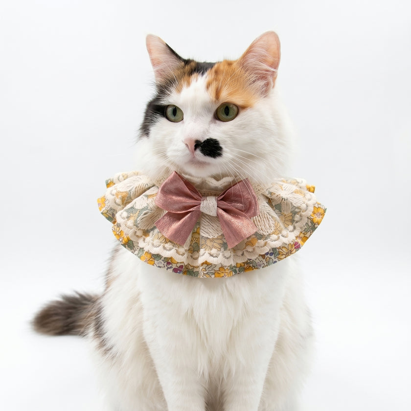 Petalure Studio | Artisan Vintage Floral Lace Bib - Whimsical Storybook Muse