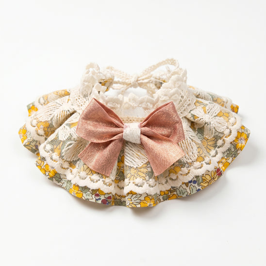 Petalure Studio | Artisan Vintage Floral Lace Bib - Whimsical Storybook Muse
