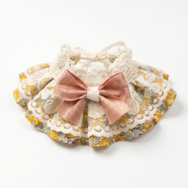 Petalure Studio | Artisan Vintage Floral Lace Bib - Whimsical Storybook Muse